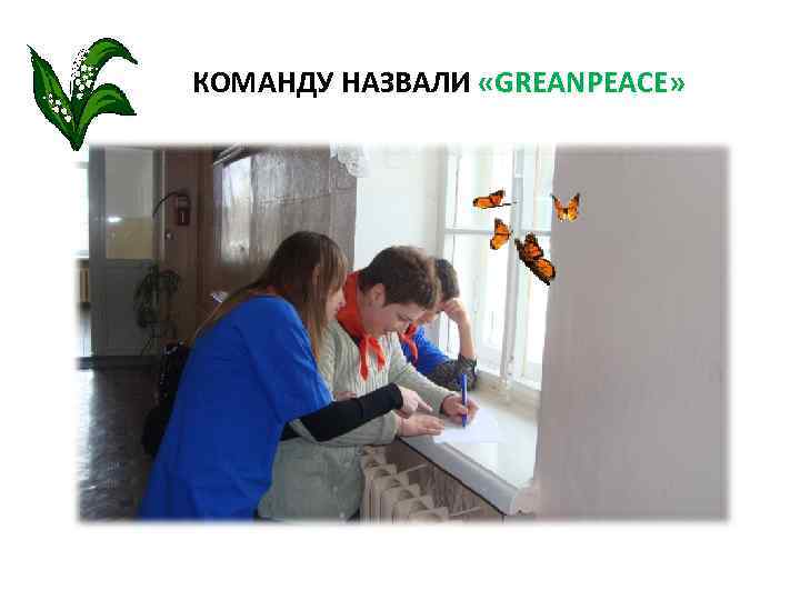 КОМАНДУ НАЗВАЛИ «GREANPEACE» 