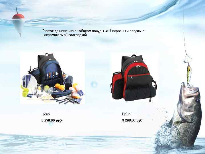 Рюкзак для пикника с набором посуды на 4 персоны и пледом с непромокаемой подкладкой