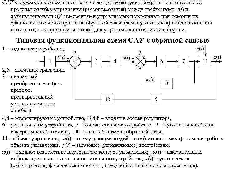 Обратная связь на схеме