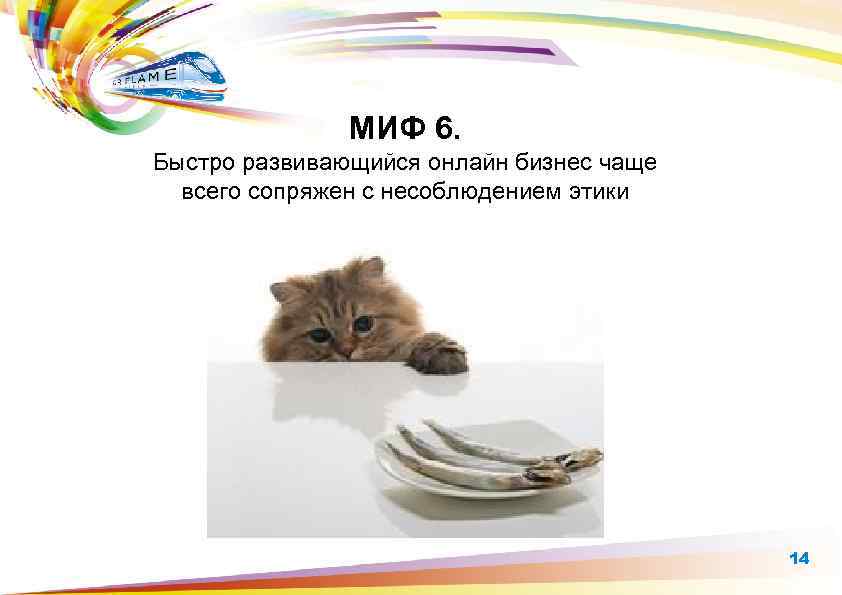 МИФ 6. Быстро развивающийся онлайн бизнес чаще всего сопряжен с несоблюдением этики 14 