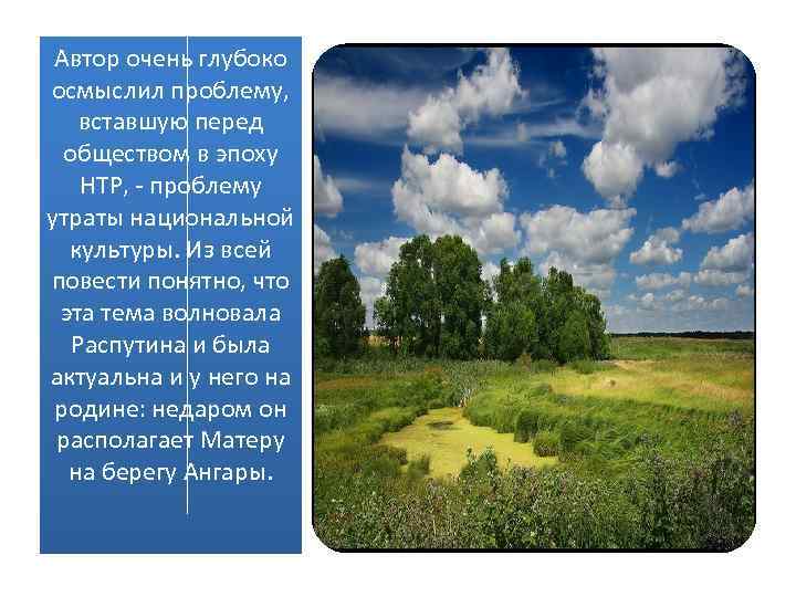 Автор очень глубоко осмыслил проблему, вставшую перед обществом в эпоху НТР, - проблему утраты