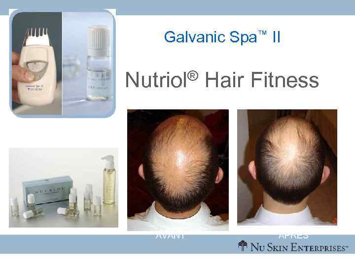 Galvanic Spa™ II ® Nutriol AVANT Hair Fitness APRES * Ces photos ne sont