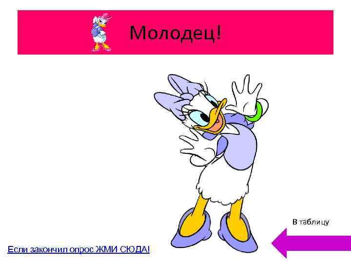 Молодец! В таблицу Если закончил опрос ЖМИ СЮДА! 