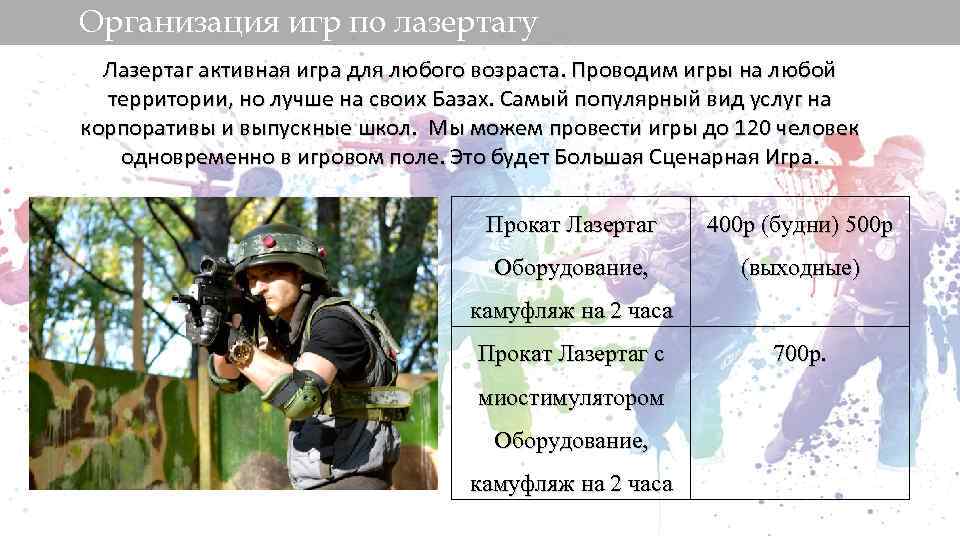 Организация игр по лазертагу Лазертаг активная игра для любого возраста. Проводим игры на любой