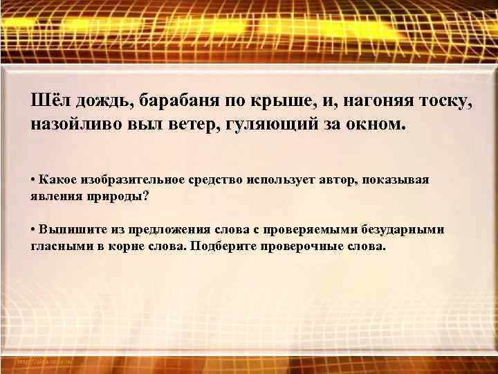 Шёл дождь, барабаня по крыше, и, нагоняя тоску, назойливо выл ветер, гуляющий за окном.