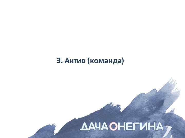 3. Актив (команда) 