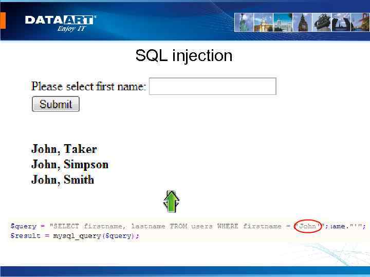 SQL injection 