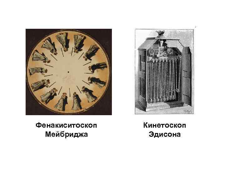Фенакиситоскоп Мейбриджа Кинетоскоп Эдисона 