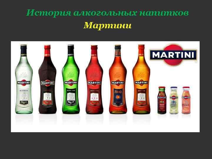 История алкогольных напитков Мартини 