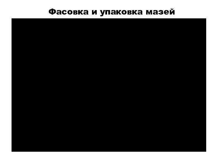 Фасовка и упаковка мазей 