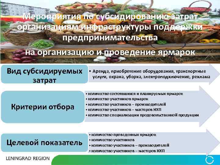 Мероприятия по субсидированию затрат организациям инфраструктуры мероприятия Передача на муниципальный уровеньподдержки предпринимательства по субсидированию