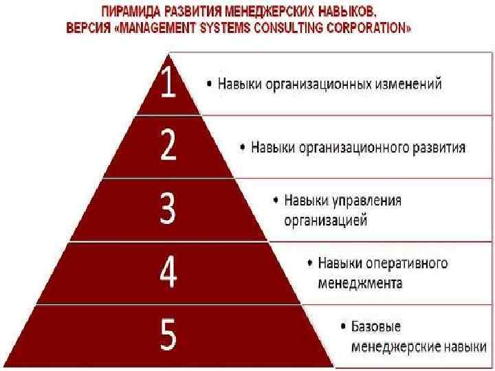 5 навыков. Пирамида навыков менеджера. Пирамида развития менеджерских навыков. Базовые навыки управления. Уровни управленческой пирамиды.