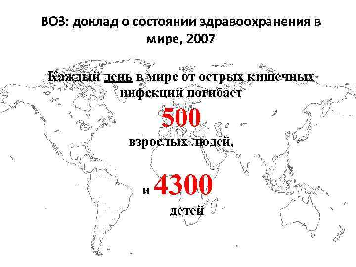 ВОЗ: доклад о состоянии здравоохранения в мире, 2007 Каждый день в мире от острых