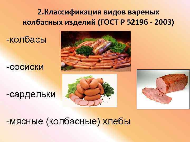 Презентация колбасные изделия