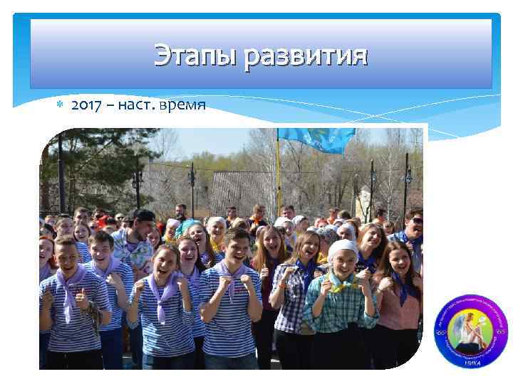 Этапы развития 2017 – наст. время 