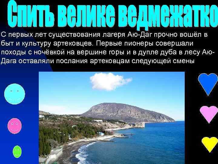  С первых лет существования лагеря Аю-Даг прочно вошёл в быт и культуру артековцев.