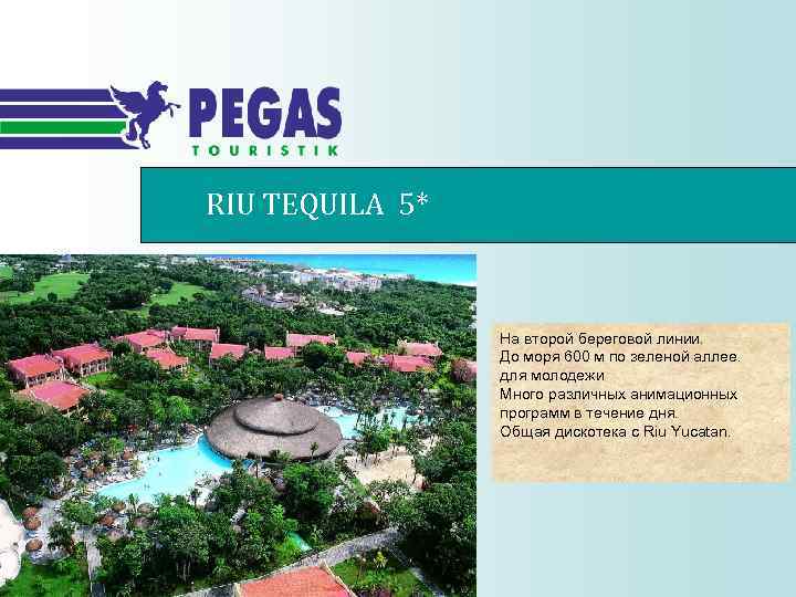 RIU TEQUILA 5* На второй береговой линии. До моря 600 м по зеленой аллее.