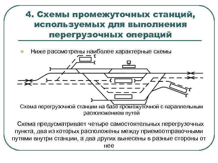 Выбор схемы промежуточной станции