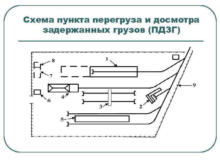 Схема пункта перегруза и досмотра задержанных грузов (ПДЗГ) 