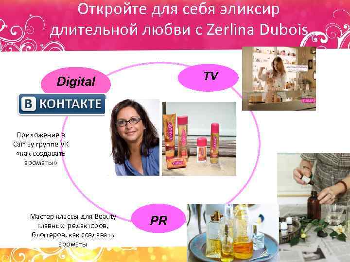 Откройте для себя эликсир длительной любви с Zerlina Dubois TV Digital Приложение в Camay
