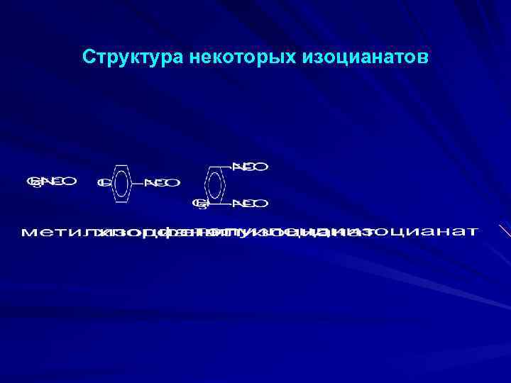 Структура некоторых изоцианатов 