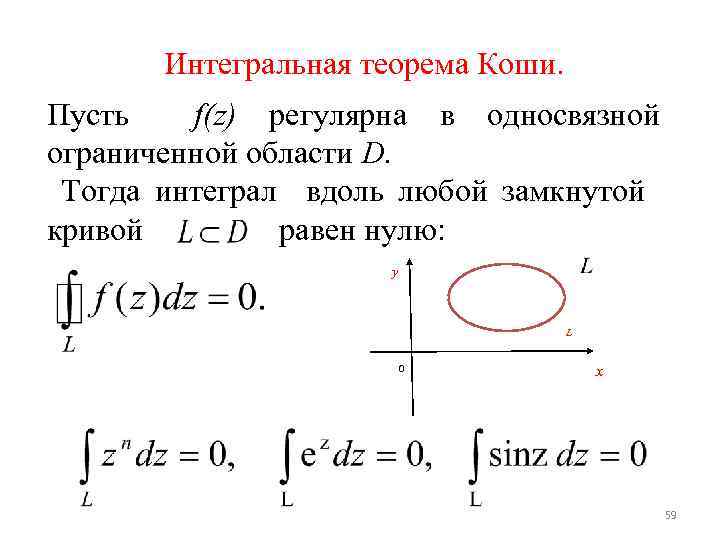 Формула коши. Интегральная теорема Коши. Теорема Коши для многосвязной области. Интегральная формула Коши. Интегральная теорема Коши для комплексной функции.