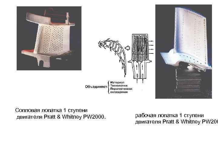 Сопловая лопатка 1 ступени двигателя Pratt & Whitney PW 2000. рабочая лопатка 1 ступени