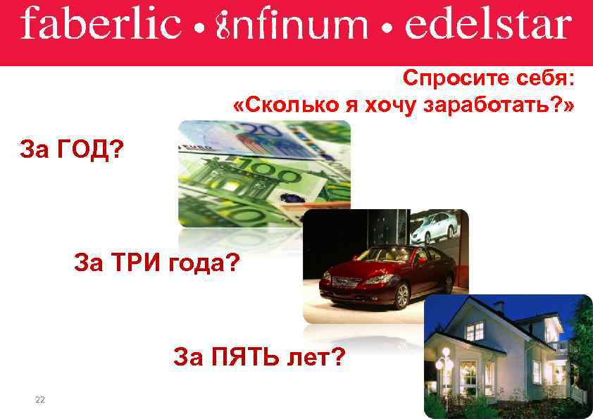 Спросите себя: «Сколько я хочу заработать? » За ГОД? За ТРИ года? За ПЯТЬ