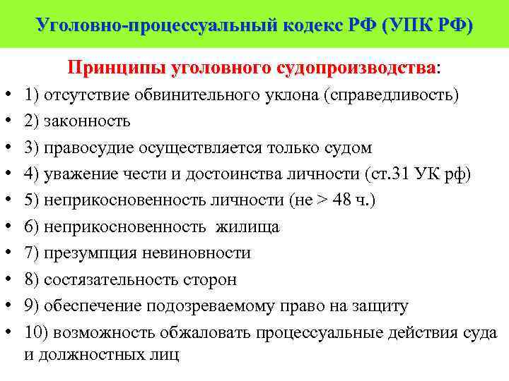 Схема иллюстрирующая взаимосвязь и соотношение принципов уголовного процесса