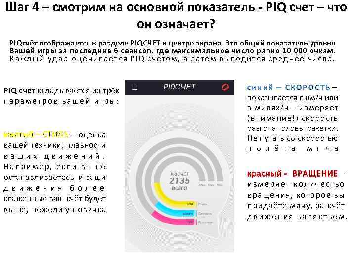 Шаг 4 – смотрим на основной показатель - PIQ счет – что он означает?
