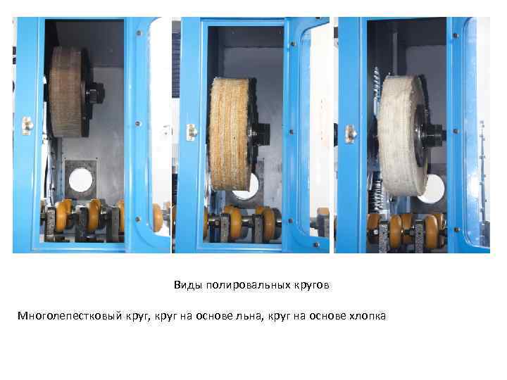 Виды полировальных кругов Многолепестковый круг, круг на основе льна, круг на основе хлопка 