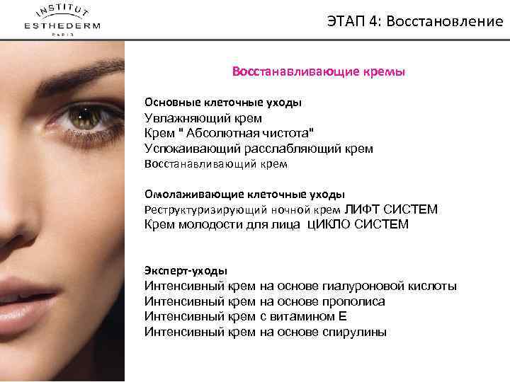 NOTRE METHODE DE SOIN ЭТАП 4: Восстановление Восстанавливающие кремы Основные клеточные уходы Увлажняющий крем