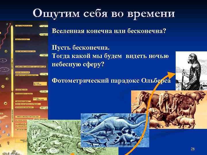 Ощутим себя во времени Вселенная конечна или бесконечна? Пусть бесконечна. Тогда какой мы будем