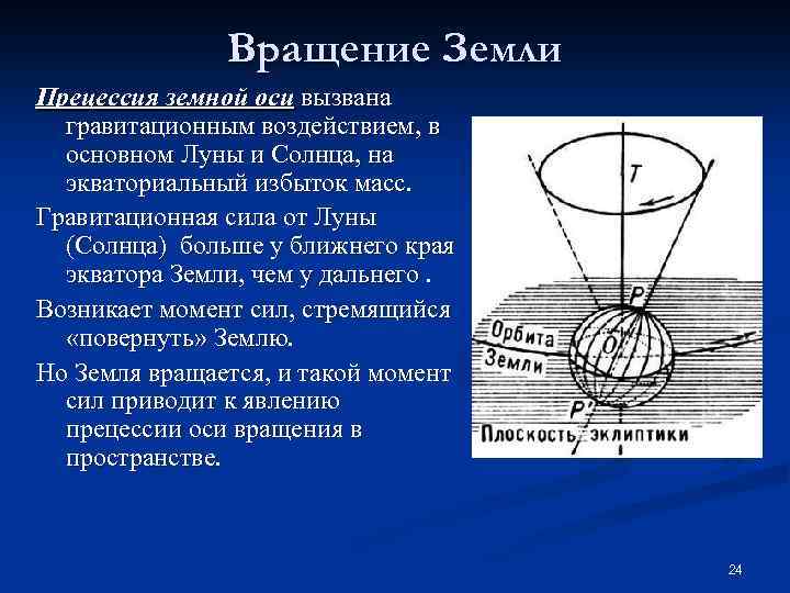 Что такое прецессия. Прецессия и нутация земной оси. Прецессия оси вращения.