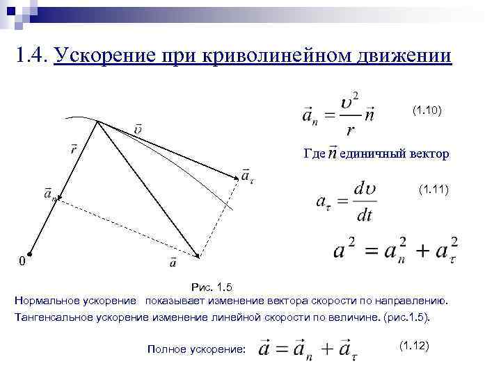 Скорость при криволинейном движении