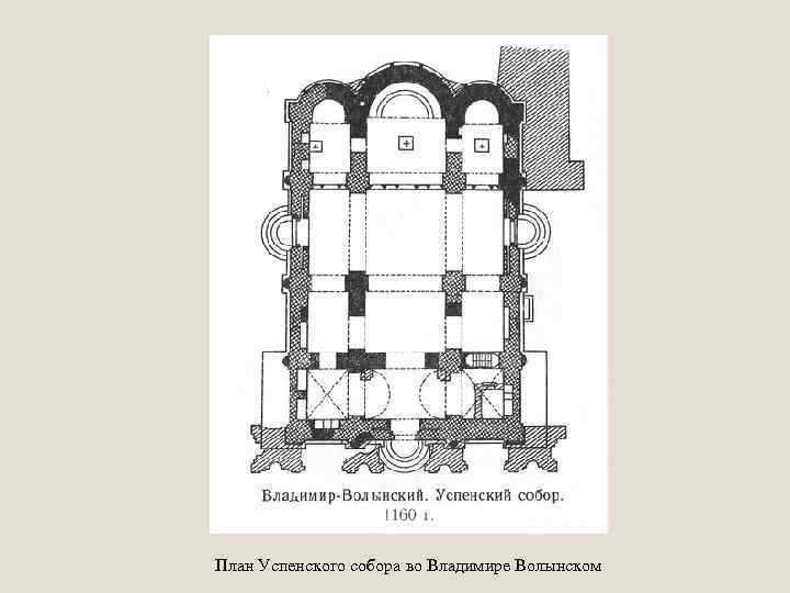 План Успенского собора во Владимире Волынском 