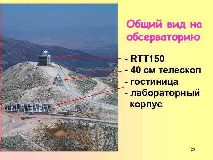 Общий вид на обсерваторию - RTT 150 - 40 см телескоп - гостиница -