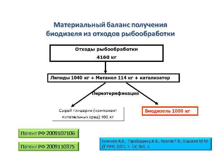 Патент РФ 2009107106 Патент РФ 2009110375 Еникеев А. Х. , Гарабаджиу А. В. ,