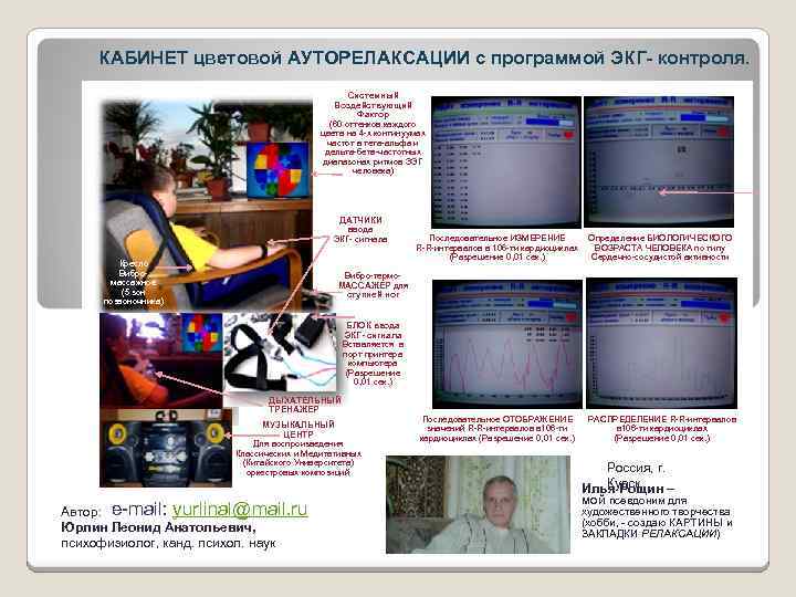 КАБИНЕТ цветовой АУТОРЕЛАКСАЦИИ с программой ЭКГ- контроля. Системный Воздействующий Фактор (60 оттенков каждого цвета