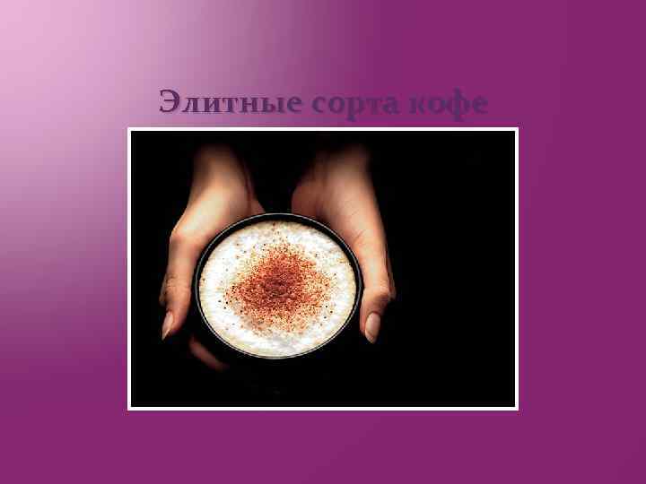 Элитные сорта кофе 