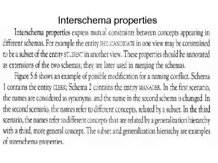 Interschema properties • 
