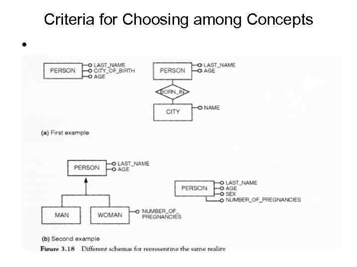 Criteria for Choosing among Concepts • 