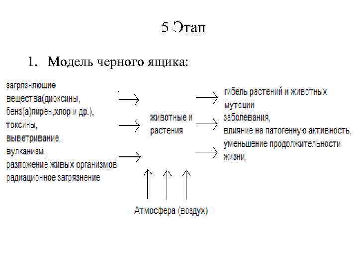 5 Этап 1. Модель черного ящика: 