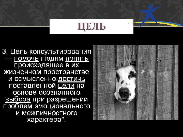 ЦЕЛЬ 3. Цель консультирования — помочь людям понять происходящее в их жизненном пространстве и