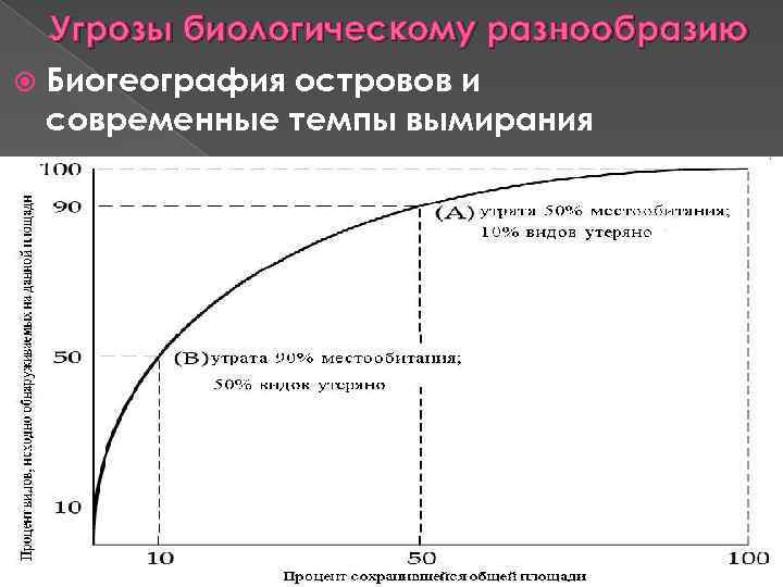 Угрозы биологическому разнообразию Биогеография островов и современные темпы вымирания 