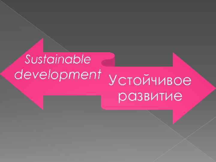 Sustainable development Устойчивое развитие 