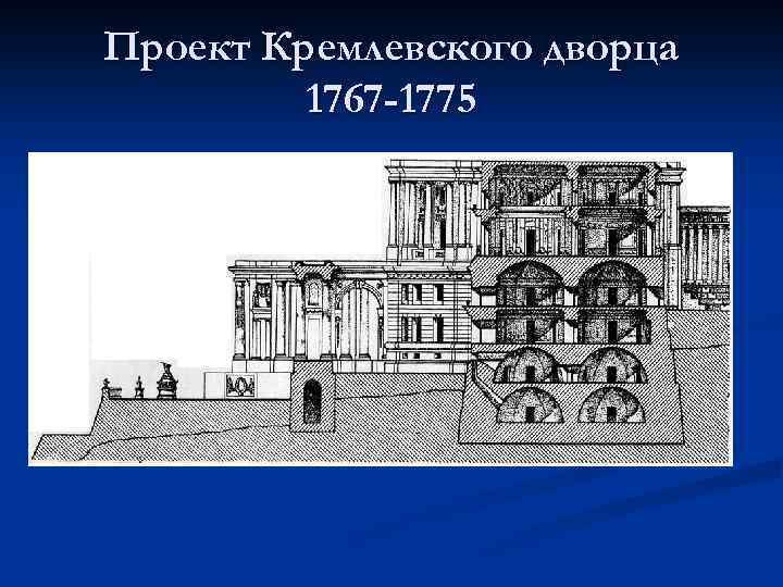 Проект Кремлевского дворца 1767 -1775 