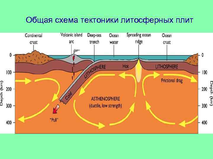 Общая схема тектоники литосферных плит 