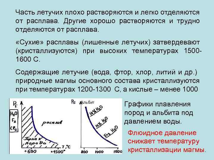 Часть летучих плохо растворяются и легко отделяются от расплава. Другие хорошо растворяются и трудно