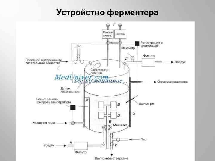 Устройство ферментера 